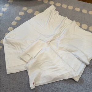 White Pima cotton baby blanket